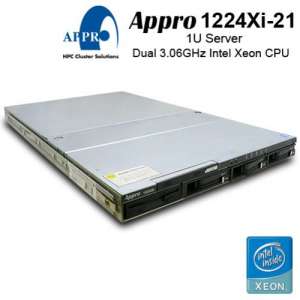 Appro 1224Xi-21 Dual Intel Xeon 3.06GHz / SKT 604 / 6GB DDR / 40GB HDD /  On Board VGA / 52x CD-ROM