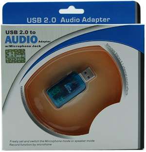 USB 2.0 AUDIO Adapter with Microphone Jack