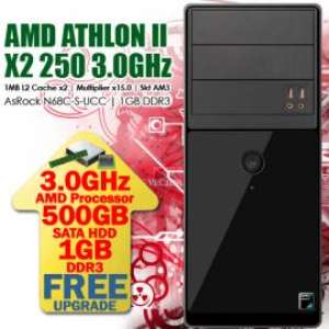 BRAND NEW AMD ATHLON II X2 250 3.0GHz/1MB L2 Cache x 2/Multiplier x15/Skt AM3/