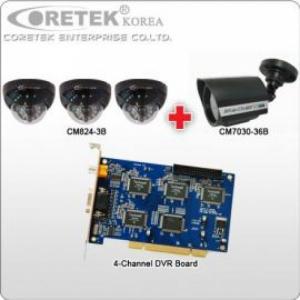 CCTV SURVEILLANCE Coretek Package 9 - 4CH Card [Day / Night View]