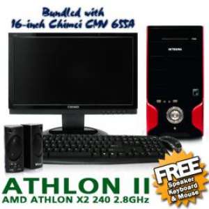 BRAND NEW AMD ATHLON II X2 240 2.8GHz /Chimei CMV 655A 16-inch Wide LCD /ASROCK N68C-S-UCC/AsRock N68PV-GS/1GB DDR2 /320GB HDD /500W PSU w/ 2 Yrs Warr