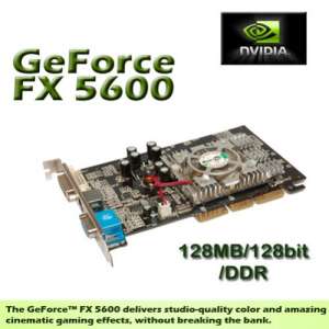 NVIDIA GeFORCE 5600 128MB / 128Bit / DDR AGP Video Card (Dual Output) - OPENPINOY