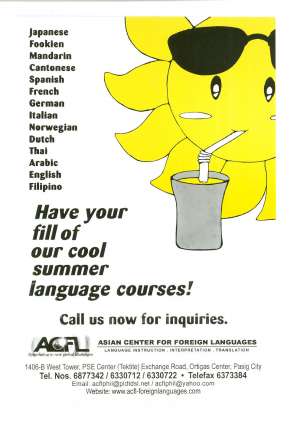 Speak the Language of your choice at ACFL now! Call 6877342