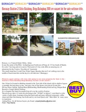 Hurry.!300sqm Vacant Lot for Sale in the4 beautiful place of Boracay Island.