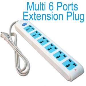 Multi 6 Ports Extension Plug (6 way)