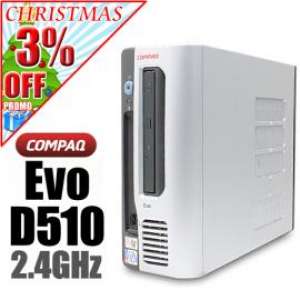 Compaq EVO D510 e-PC Intel Pentium 4 2.40GHz Northwood / 512MB DDR / 40GB HDD / On Board Video / CDROM Christmas Promo 3% Off