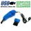 Portable USB Computer Mini Vacuum Cleaner - Blue