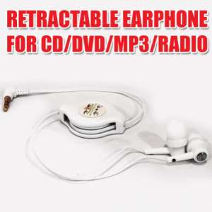 Retractable Earphone for Portable Multimedia Player - White