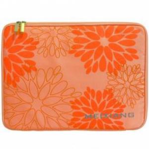 Meixiang Notebook Sleeve Size 14.1-inch with Carrying Strap and Back Pocket (Orange)