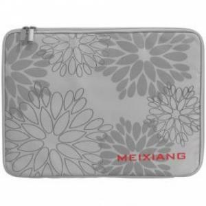 Meixiang Notebook Sleeve Size 14.1-inch with Carrying Strap and Back Pocket (Gray)