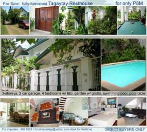 Fully Furnished House in Tagaytay for sale