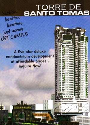Torre De Sto Tomas Tower Front UST Espana Manila Great Investment