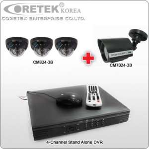 Coretek Package 5 - 4CH Stand Alone DVR [Day / Night View]