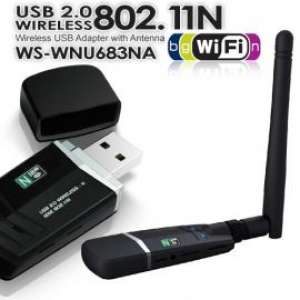 USB 2.0 Wireless 802.11N USB Wifi Adapter with Antenna (WS-WNU683NA)